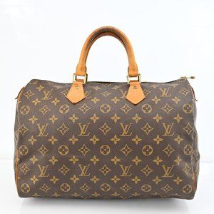 Auth Louis Vuitton Speedy 35 Satchel #47191L28B